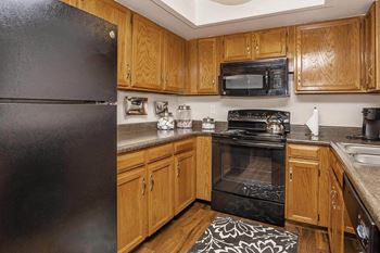 Efficient appliances in kitchen